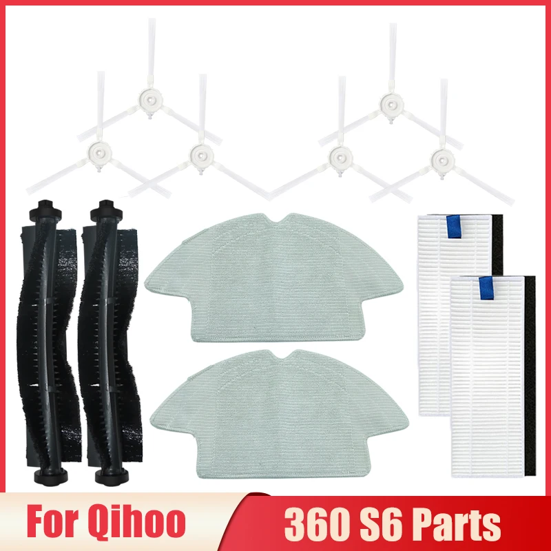 

Replacement For Qihoo 360 S6 Robot Vacuum Cleaner Main Brush Side Brush Hepa Filter Mop Pads Accessories Mop Cloth Spare Parts