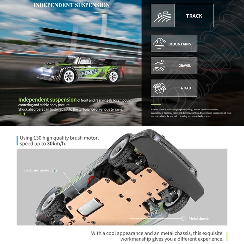 WLtoys 1:28 284131 284161 2.4G 레이싱 미니 RC카, 30 km/h 4WD 전기 고속 원격 제어 드리프트 장난감, 어린이 선물