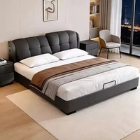 Lit de massage moderne et simple, design de lit double en bois pour filles, lit plateforme Queen de luxe pour chambre à coucher, meubles de salon 6