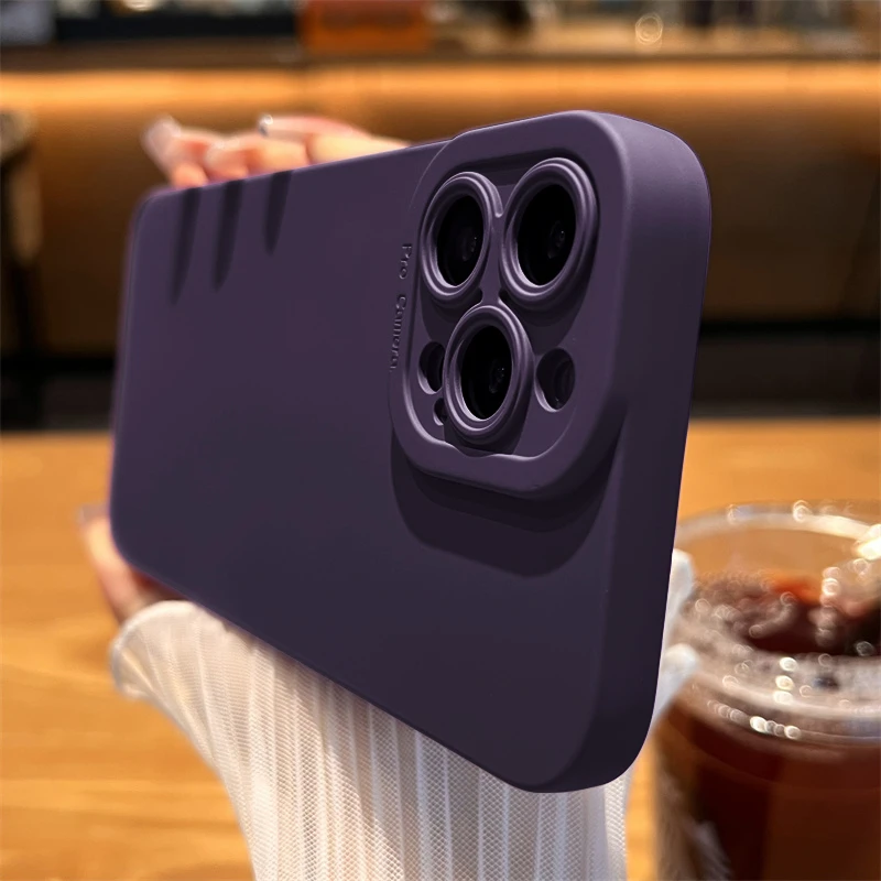 Coque de téléphone en silicone liquide de luxe pour iPhone 11 12 13 14 15 16 Pro Max X XS Max XR 7 8 Plus coque antichoc souple_voghion.com