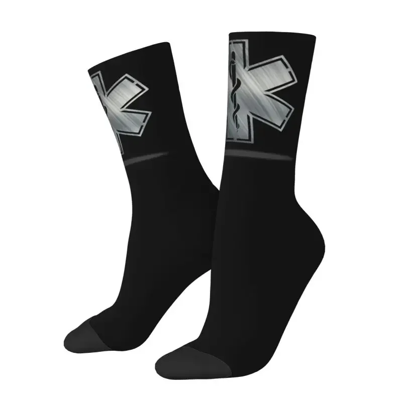 

Emt Star Of Life Men Women Crew Socks Unisex Cute 3D Printing Dress Socks