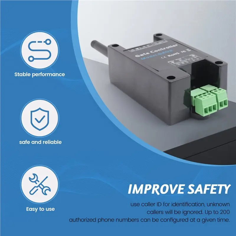 【TODAY-BUY】3X G202 GSM 게이트 도어 오프너 4G 단일 릴레이 스위치 휴대폰 전기 게이트 리모컨 850/900/1800/1900Mhz