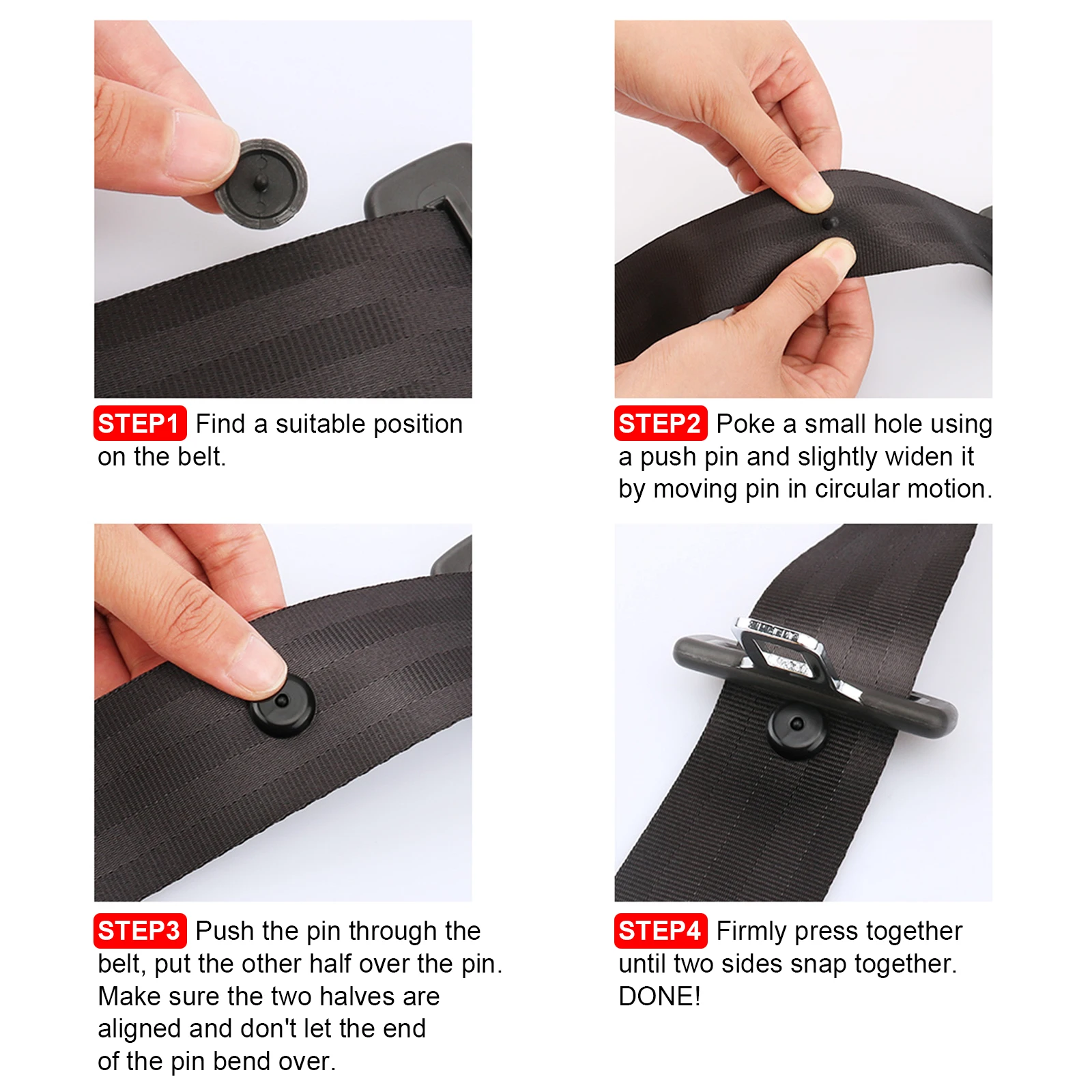 10pcs Car Seat Belts Spacing Limit Buckle Clip Stop Button For BMW E36 E46 E90 E39 E30 F30 F10 F20 X5 E53 E70 E87 E34 E92 M Lada