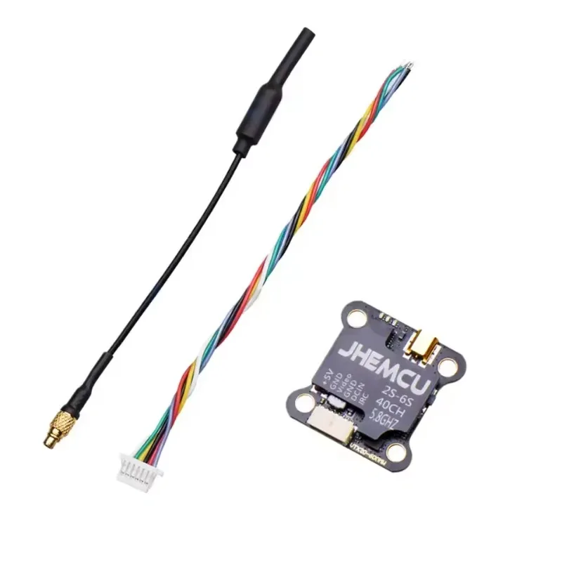 Émetteur FPV VTX20-600 avec dissipateur thermique et logo, prêt pour installation sur drone