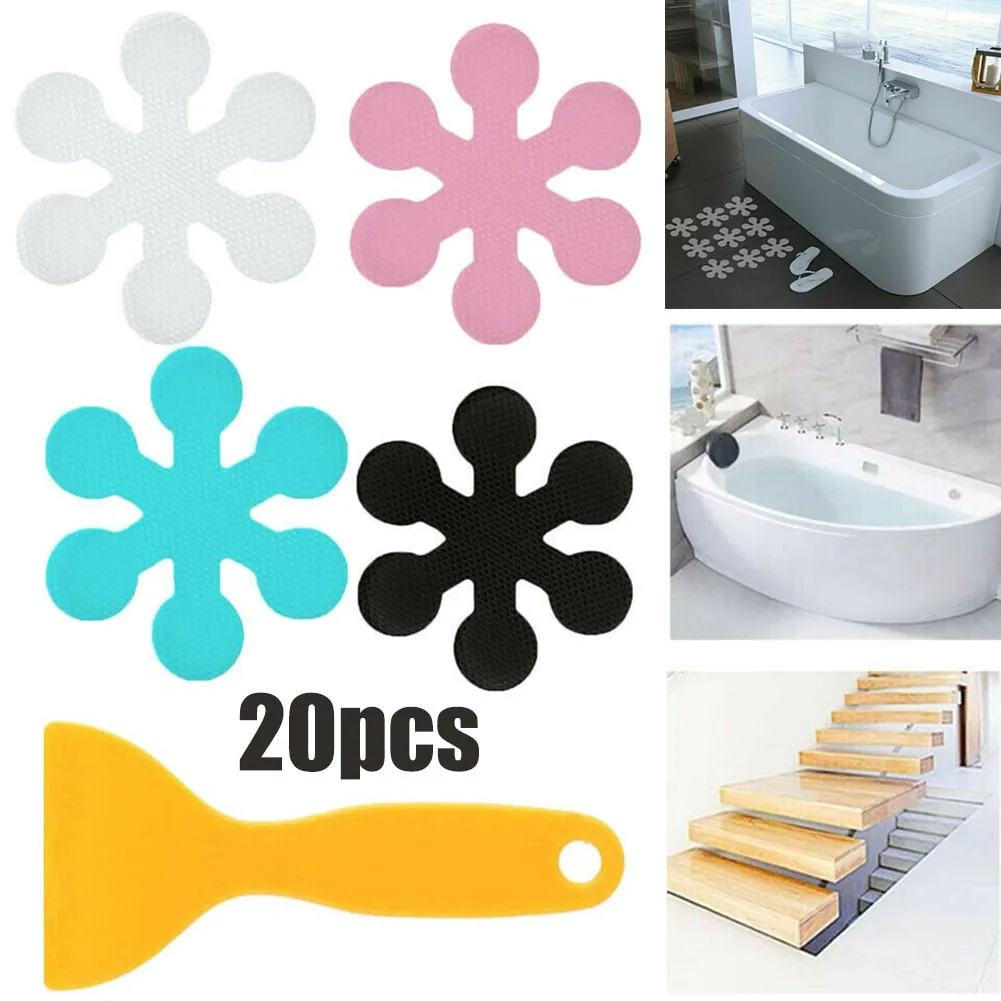 

20 PCS Anti-Slip Bathroom Non Slip Stickers Showers Discs For Tubs Shower Home For Bathroom Bathtub Kitchen Sauna Room 8*8cm