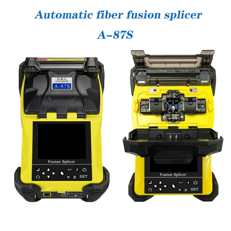 Mini A-87S FTTH Splicing Machine Fully Automic Fiber Optical Fusion Splicer  9S Welding SM MM 9S Heating FTTX Tools