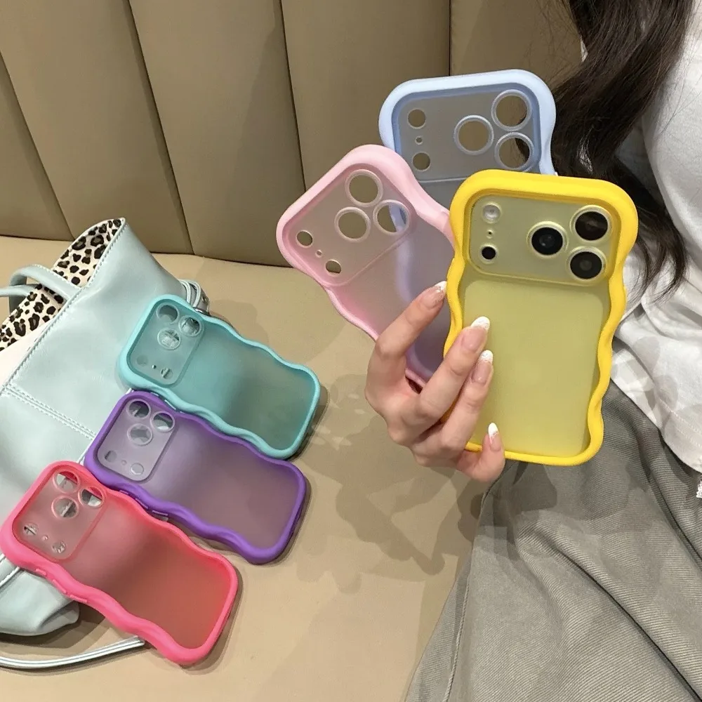 Matte Wave Shockproof Liquid Silicone Phone Case - Soft Silicone Skin Cover