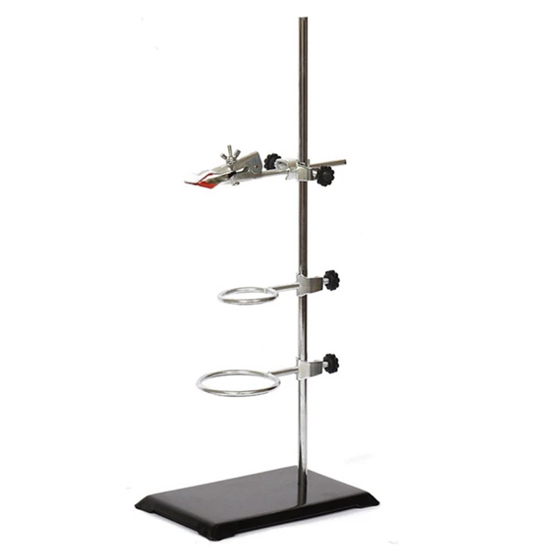 

5 Pcs Laboratory Grade Metalware Support Stand, Cork Lined Burette Clamp With 10 Retort Ring (2Inch,3Inch Dia)