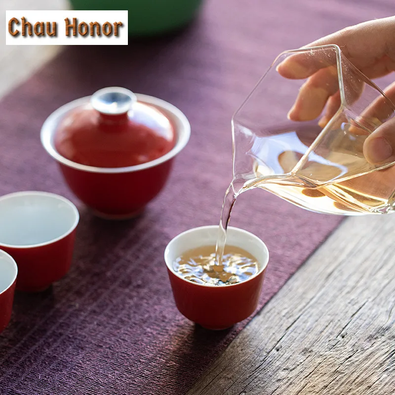 2pc/set Boutique Pure Hand Painted Pine Art Ceramic Teacups Chinese Sample Tea Cup Household Kung Fu Tea Single Master Cups 30ml