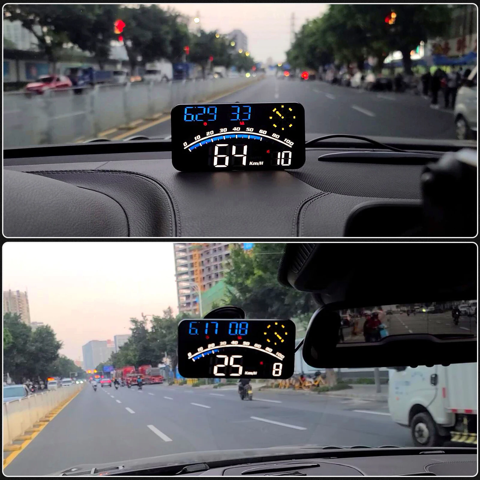 GEYIREN GPS Car HUD Gauge Digital Speedometer Head Up Display