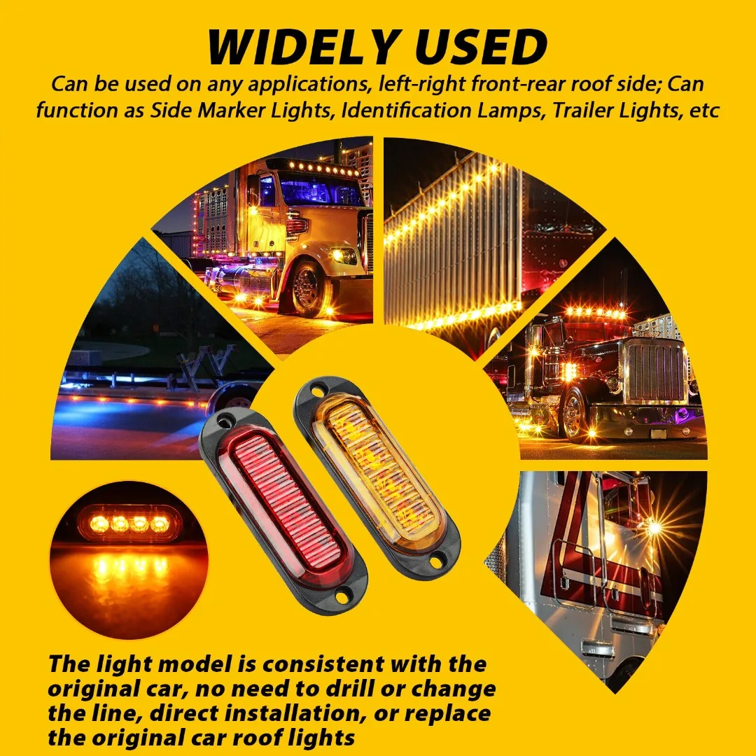 Mayitr ���̵� ��Ŀ Ŭ����� ����, ��κ��� 12V Ʈ���Ϸ��� ��ȣ ����, SMD2835 �ڹ�, ���� 4 LED, IP65, 12-24V, 5W, 4 ��