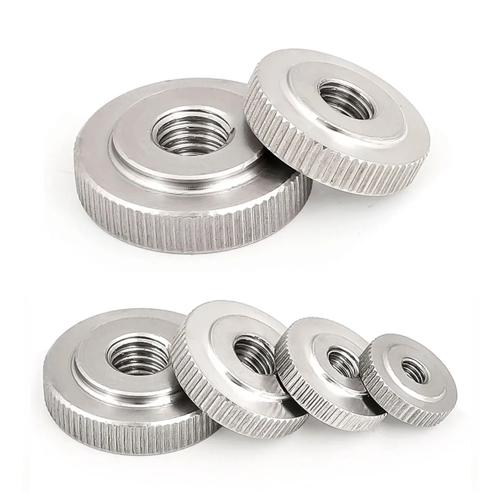 Dadi A Ghiera Zigrinata M6 X 1mm - Confezione Da 10, Acciaio Zincato, Per Serbatoi Aria