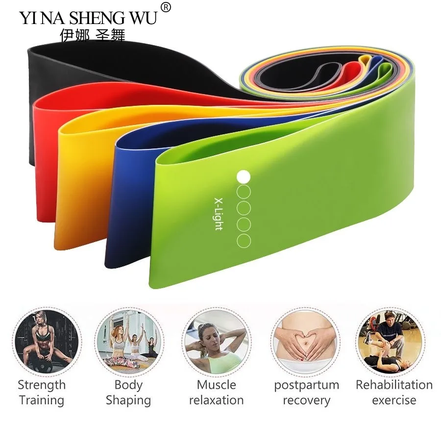 Fascia di resistenza Fascia per esercizi Fasce per esercizi per fitness a casa Stretching Allenamento per la forza Terapia fisica Fascia elastica per allenamento 4