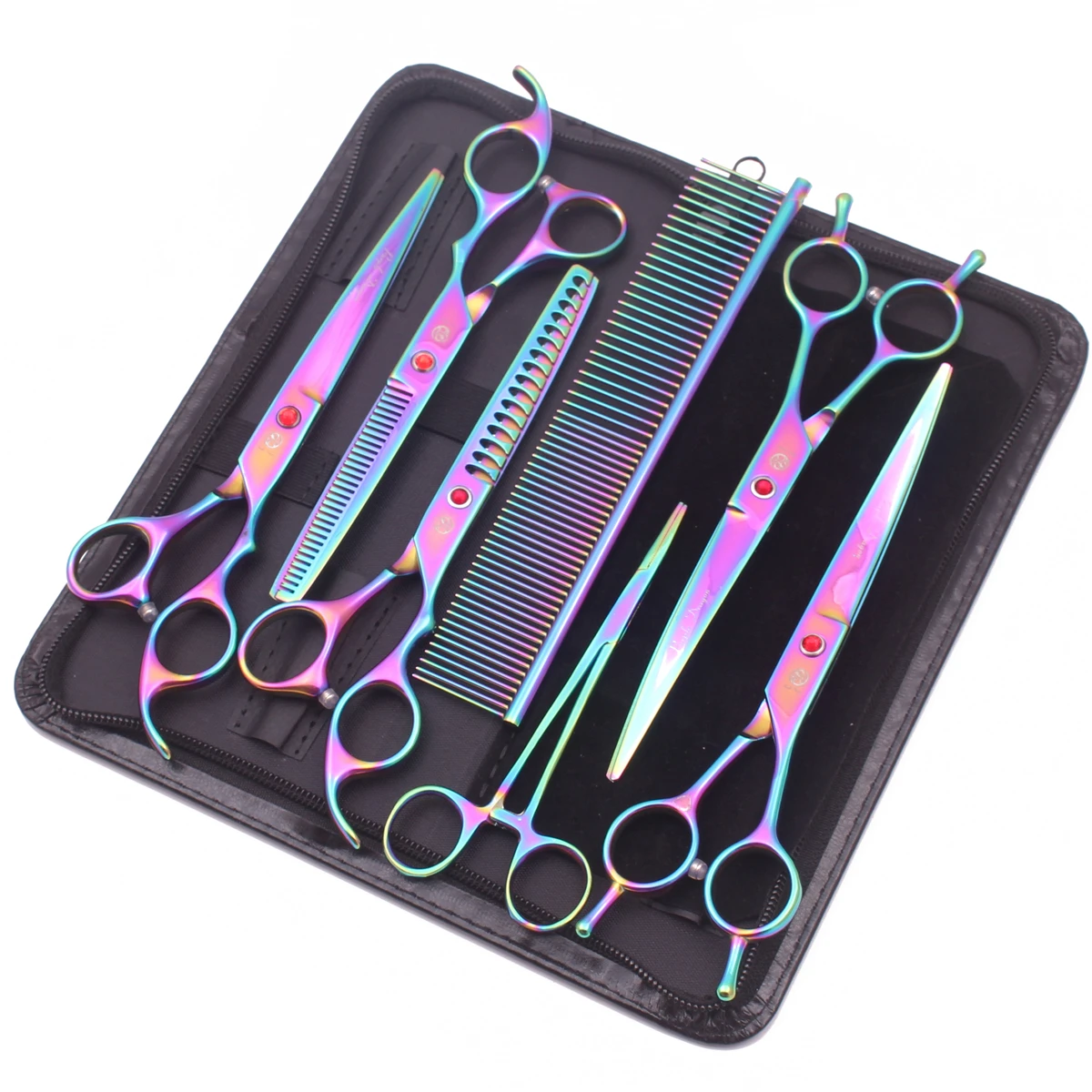 Dog Grooming Scissors Purple Dragon Stainless Straight Shears Hairdressing Curved Scissors Pet Thinnning Shears Chunker Z3102 hairdressing scissors,dog grooming scissors,hair trimmer scissors