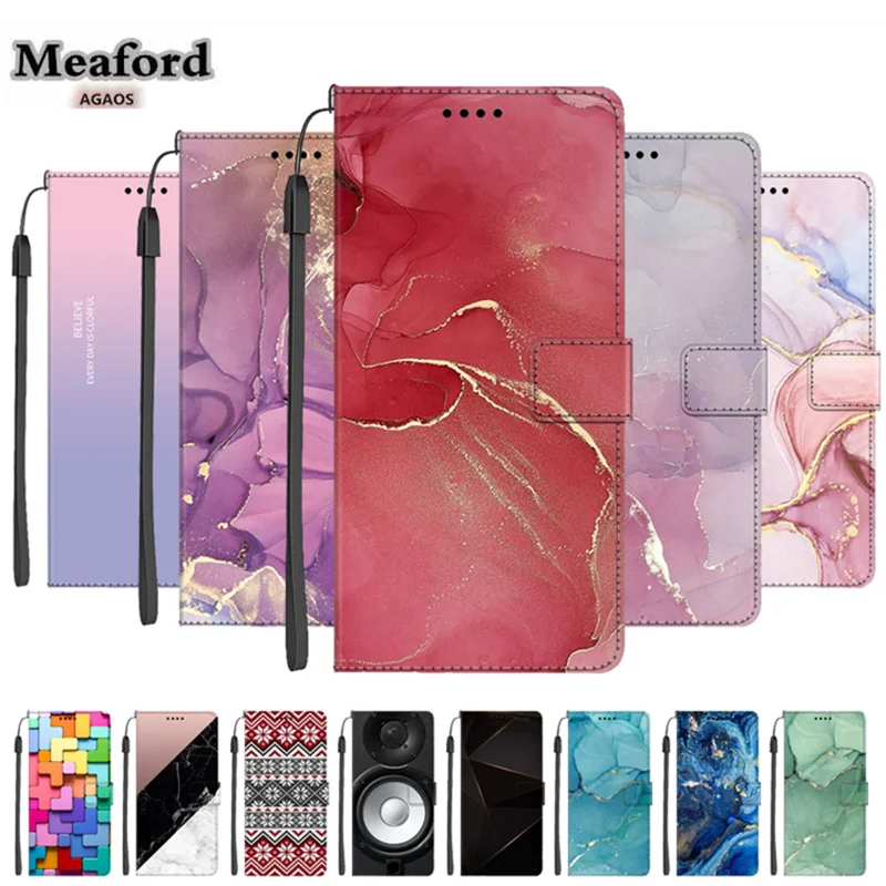 

Flip Case For Alcatel 1SE 2020 Funda Alcatel 1L 3X 2021 Marble Magnetic Wallet Book Leather Case For Alcatel 1S 1B 3X 2019 2020