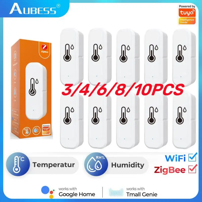 

Aubess Tuya WiFi Smart Temperature Humidity Sensor ZigBee Wireless Bluetooth Thermometer Support Smart Life Alexa Google Home