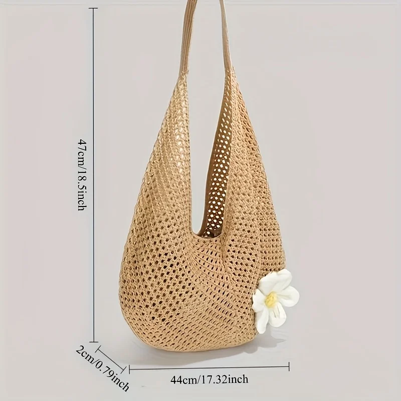 Bohemian Style Straw Wicker Woven Bags Large Capacity Fashion Shoulder Crossbody Bag Messenger Bag Ladies Women Girls Gift ﻿ ﻿