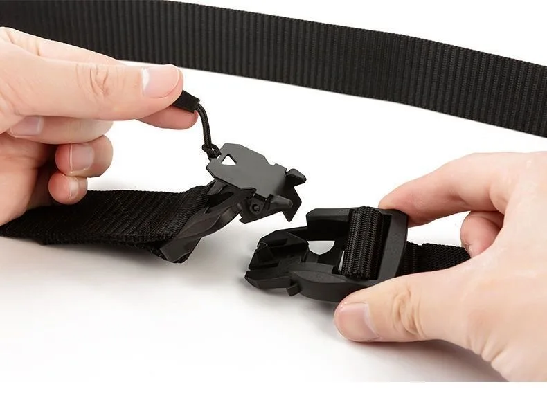 Newest Automatic Magnetic Buckle Tactical Belt Mens Canvas Tactical Workwear Casual Outdoor Military Training Pants Belt For Men