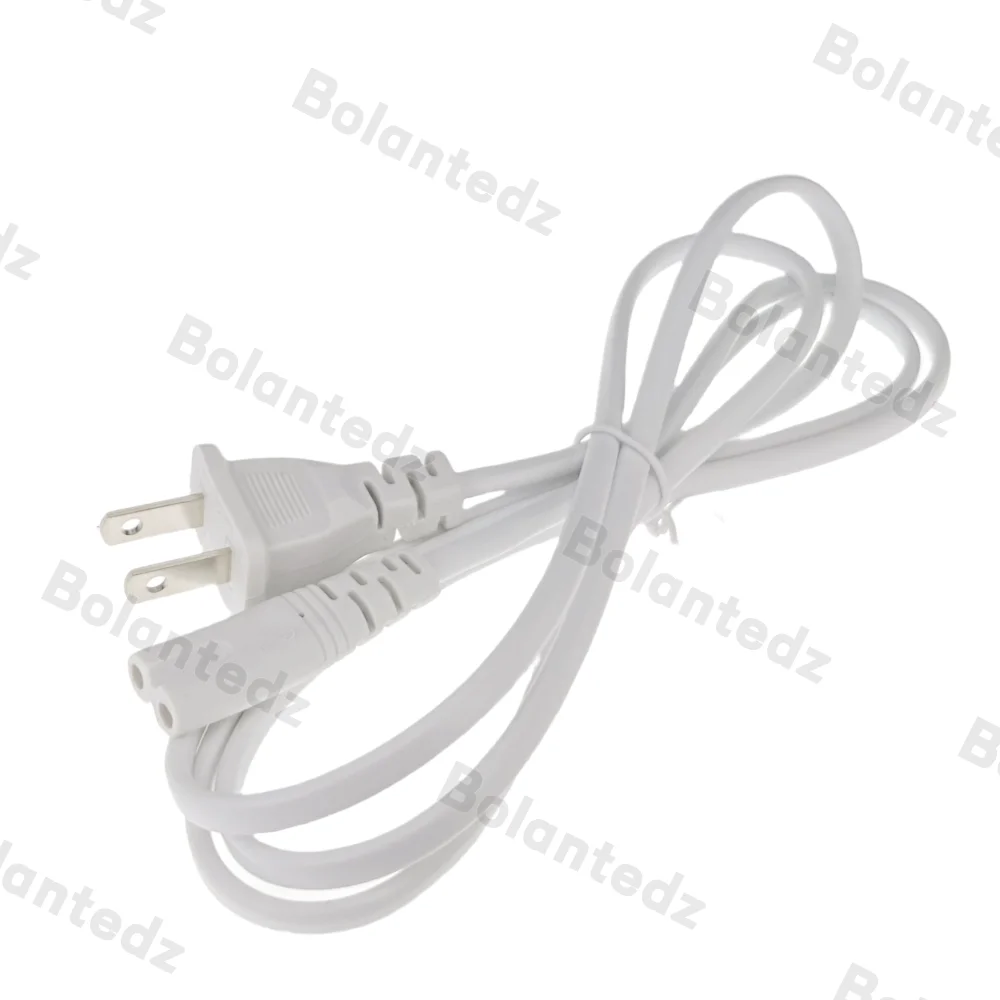 1.5M US America 2-Prong Port AC Power Cord Cable Slim for most printer & laptop AC power adapters power cord