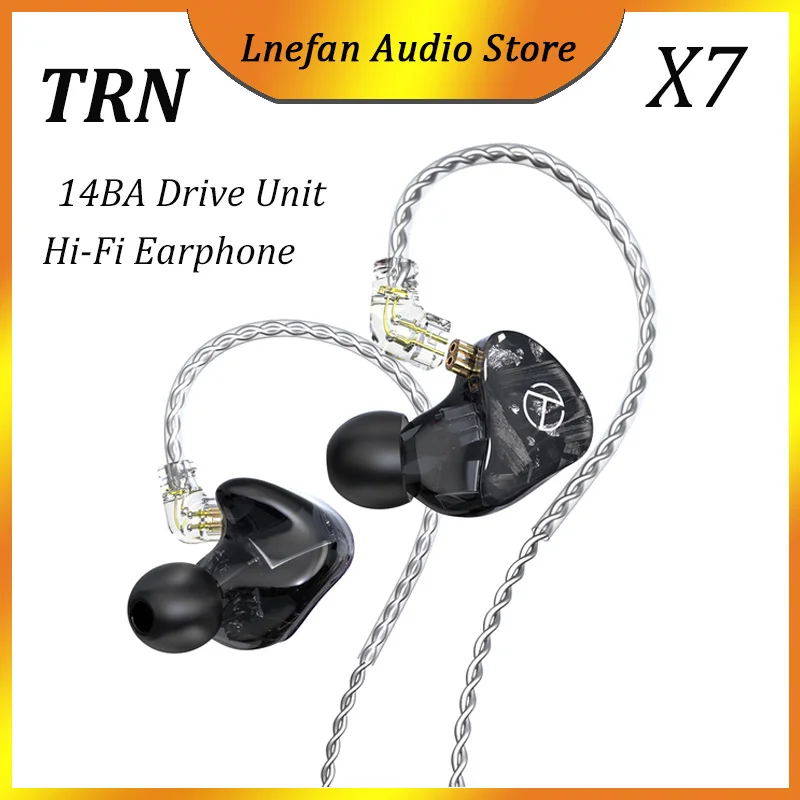 

TRN X7 14BA In Ear Earphones Balanced Armature drive HIFI Headphone Music Monitor Headset Noise Replaceable Cable Earbud