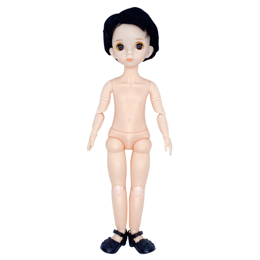 Boys 30cm Dolls With Hair 3D Eyes Shoes 20 Ball Jointed Swivel Naked 12 Inch DIY Collocation 1/6 BJD Doll for Kids Toys - 3