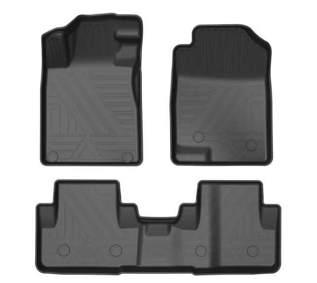 Tappetini Auto E Bagagliaio Per Honda CR-V CRV 2007-2011 – Set In TPE Antiscivolo Impermeabile, Facili Da Pulire, Bordi Alti, Nero