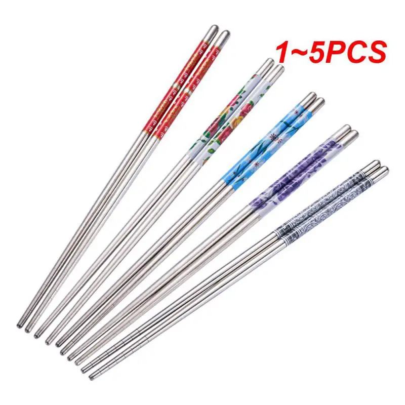 

1~5PCS Portable Chopsticks Light Weight Approximately 16g Long Lasting Chopsticks Non-slip Chopsticks Reusable Chopsticks