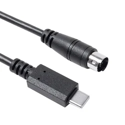 Universal USB A/C to 7 - Pin Mini Din Audio Interface Cable - 1m (USB - C to Mini Din 7)