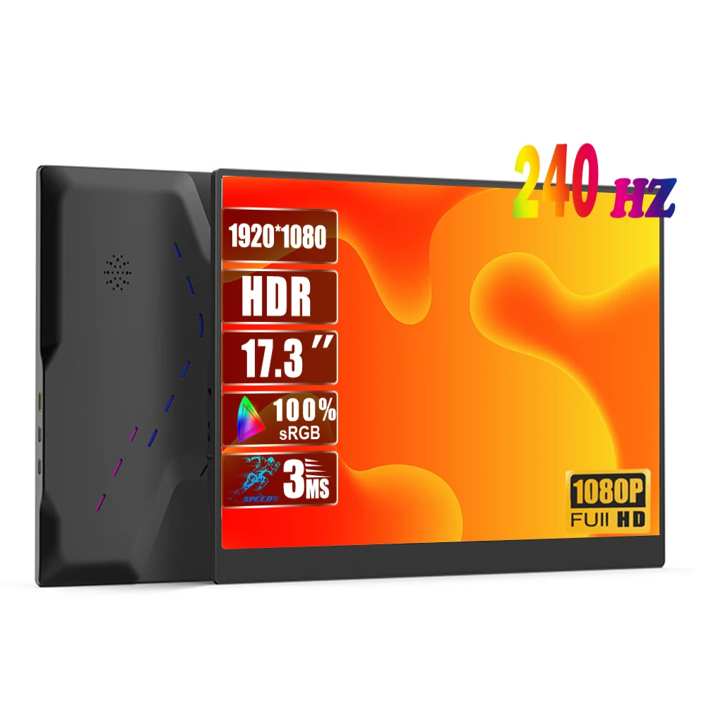 PC Ʈ  Xbox PS4/5 ġ  ÷, ޴ , HDR, 100% SRGB, IPS ũ, GTG 3MS, 17.3 ġ, 240Hz, 1080P