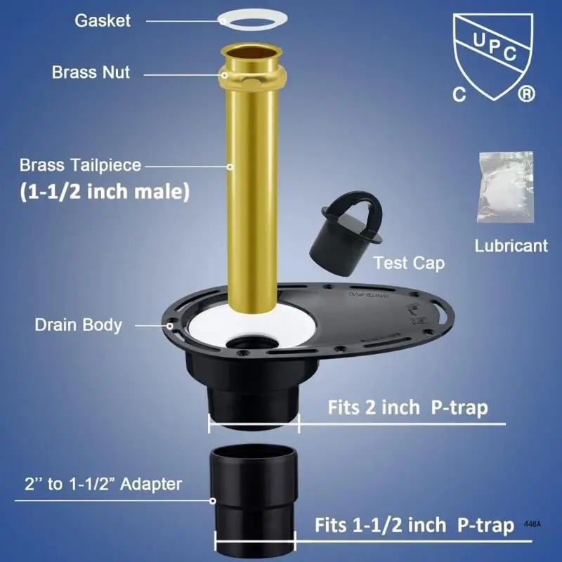 easy installs Freestanding Tub Drain Rough In set with Brass Tailpiece Quick Install Freestanding Tub Drain set for Home