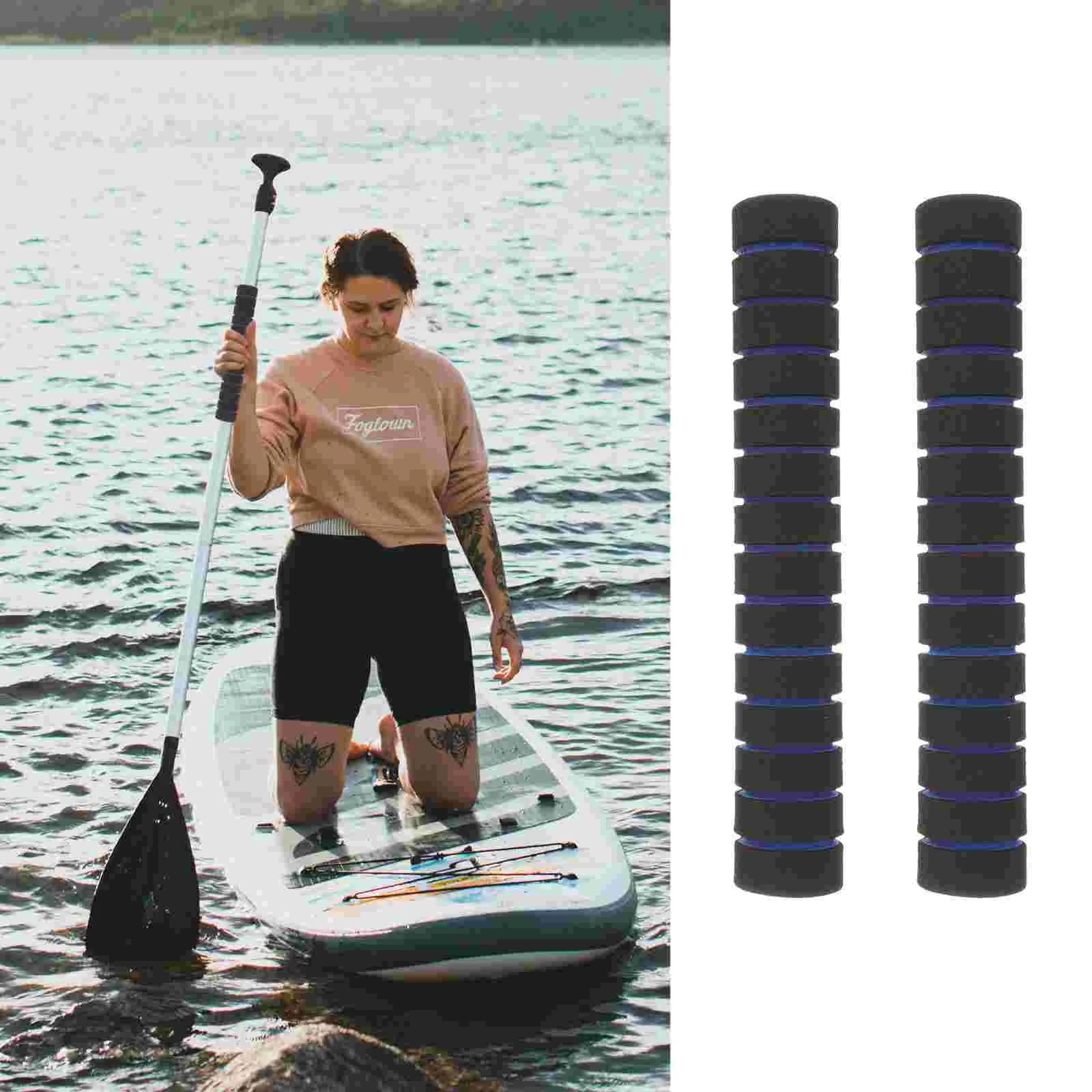 2 Pcs Oars Non-Slip Cover Kayak Supplies Canoe Paddle Handle Sponge Accessories Extended Section 2 pcs oars non slip cover sponge kayak paddle grips wraps paddling shaft sleeves sponges accessories oral poles supplies covers