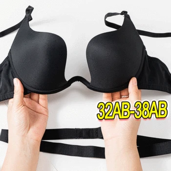 Women Push Up Bra Backless Bras Low Cut Sexy Plunge Brassiere Open Back Wedding Underwear Invisible Bra Seamless Deep U Lingerie 1