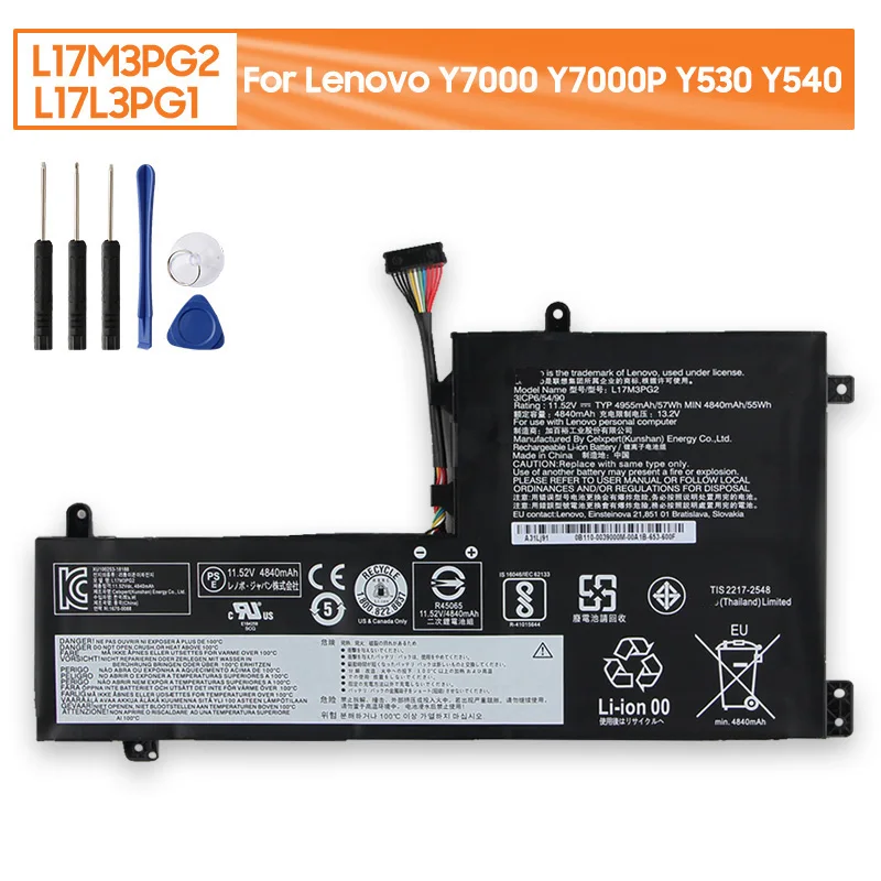 Replacement Battery L17M3PG2 L17L3PG1 L17M3PG3 L17C3PG1 For Lenovo Y530 Y540 Y7000 Y7000P