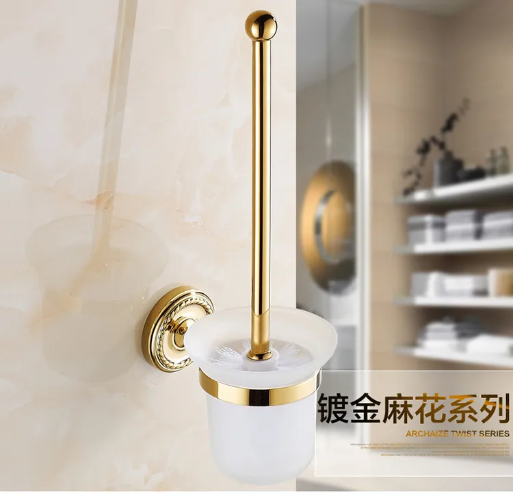 Description Picture 6 of itemToilet Brush Holders Ceramic Cup Antique Brass Toilet Bowl Brushes Home Deco Wall Bathroom Accessories WC Brush Holder HJ-1309