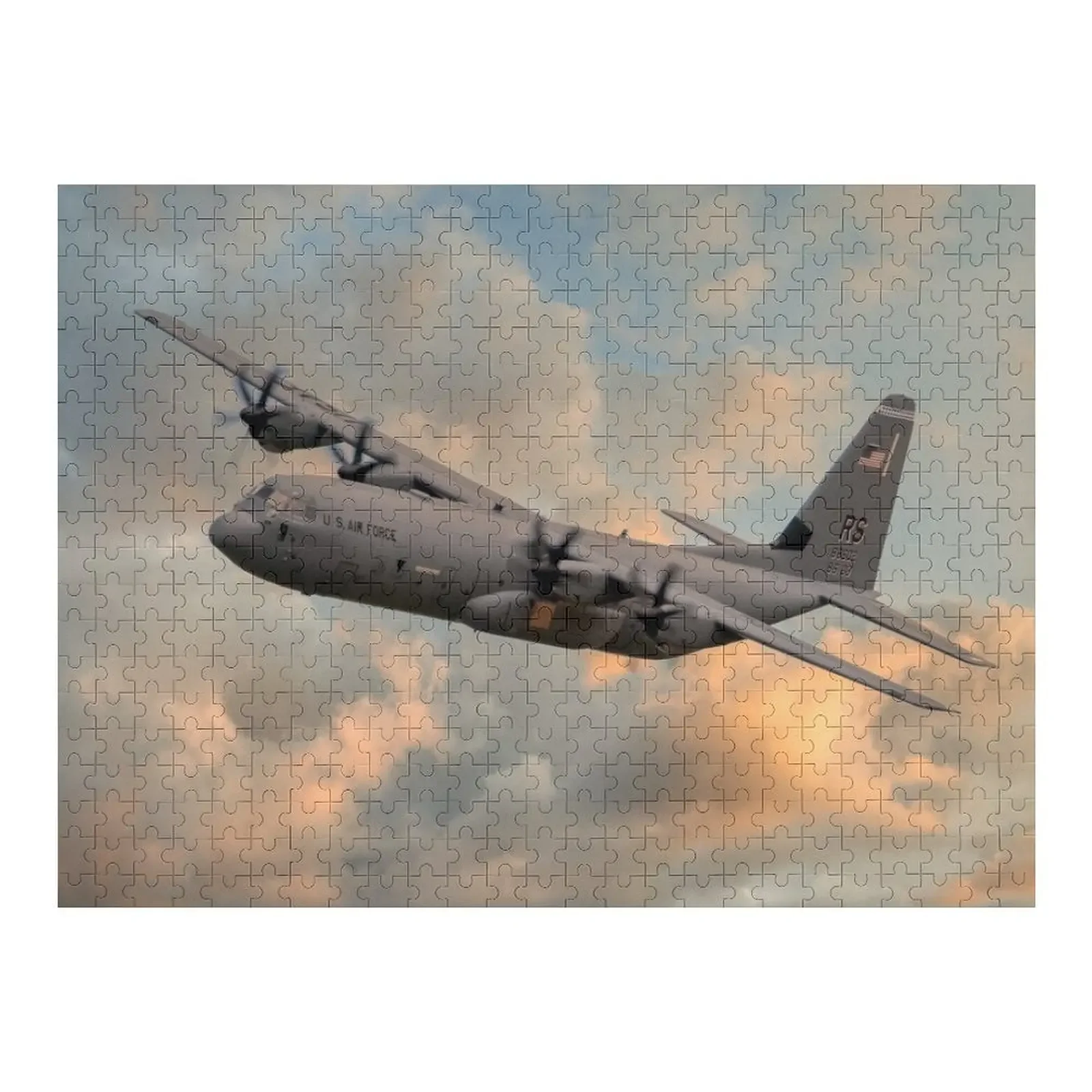 

USAF C-130 Hercules Jigsaw Puzzle Custom Child Gift Personalized Gifts Custom Wooden Name Puzzle