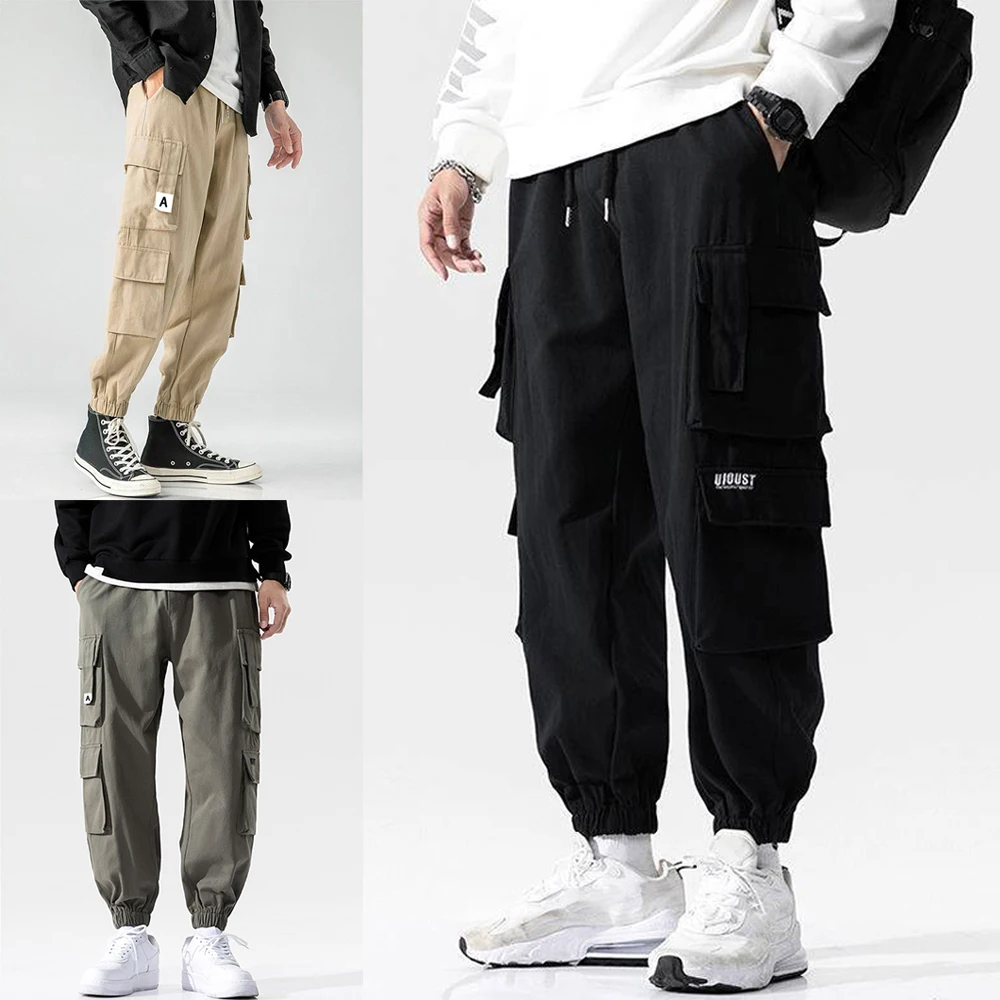 

Men's Cargo Pants Casual Multi-pocket Pant Hip Hop Running Long Trousers Male Spring Autumn Outdoor Joggers Pant
