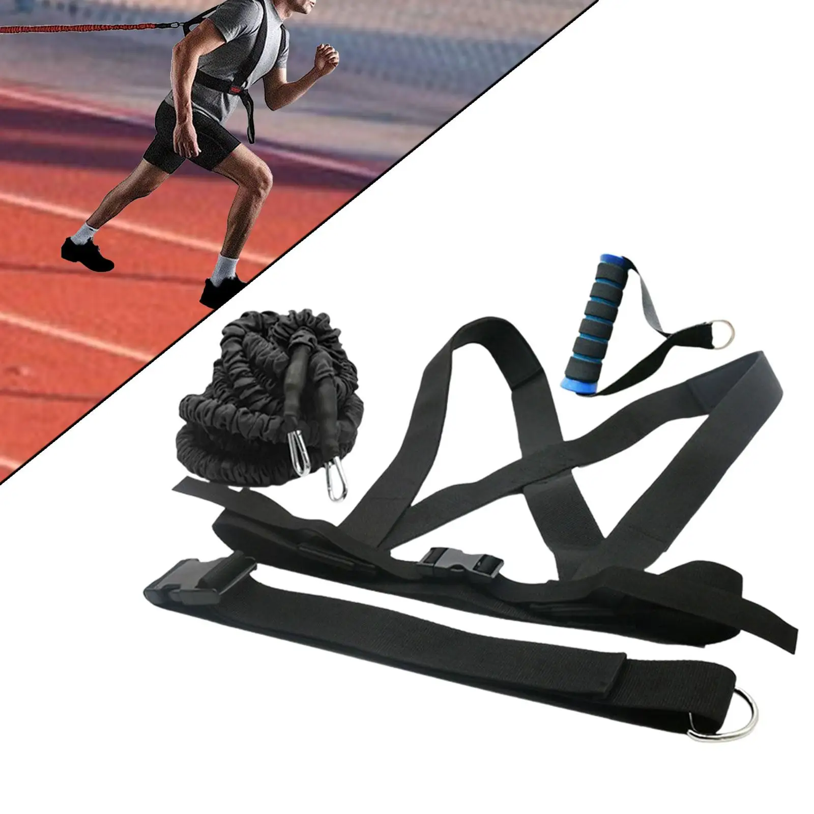 Resistance Training Stretch Band Kits 50lbs Men Women Full Kits for Power Agility Explosive Force Speed Strength Football