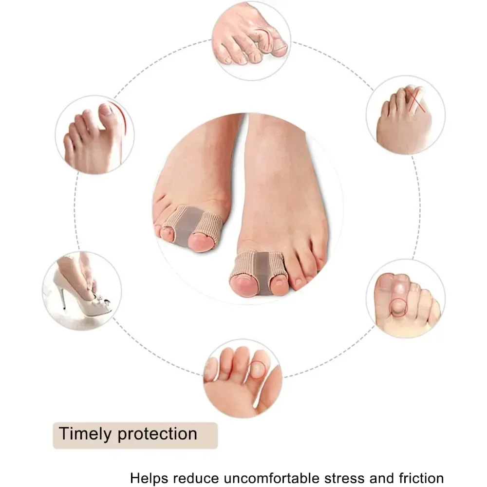 1/2Pc Two Toe Separator Hallux Valgus Bunion Corrector Orthotics Feet Thumb Adjuster