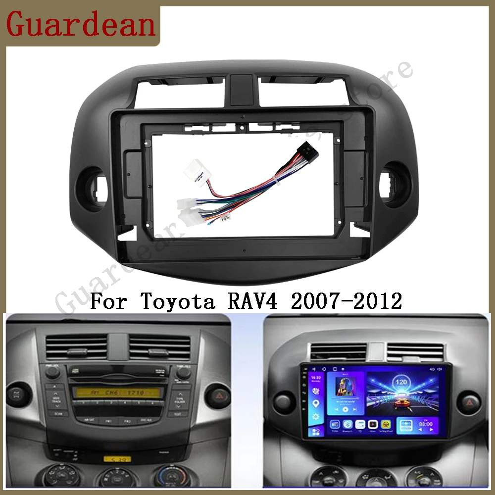 2 Din 10.1inch Car Dvd Frame Audio Fitting Adaptor Dash Trim Kits Facia