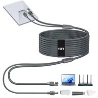 Для Starlink Mini 2in1 кабель постоянного тока к RJ45 Ethernet «папа-мама» 5A кабель для быстрой зарядки 1000 Мбит/с скорость водонепроницаемый кабель