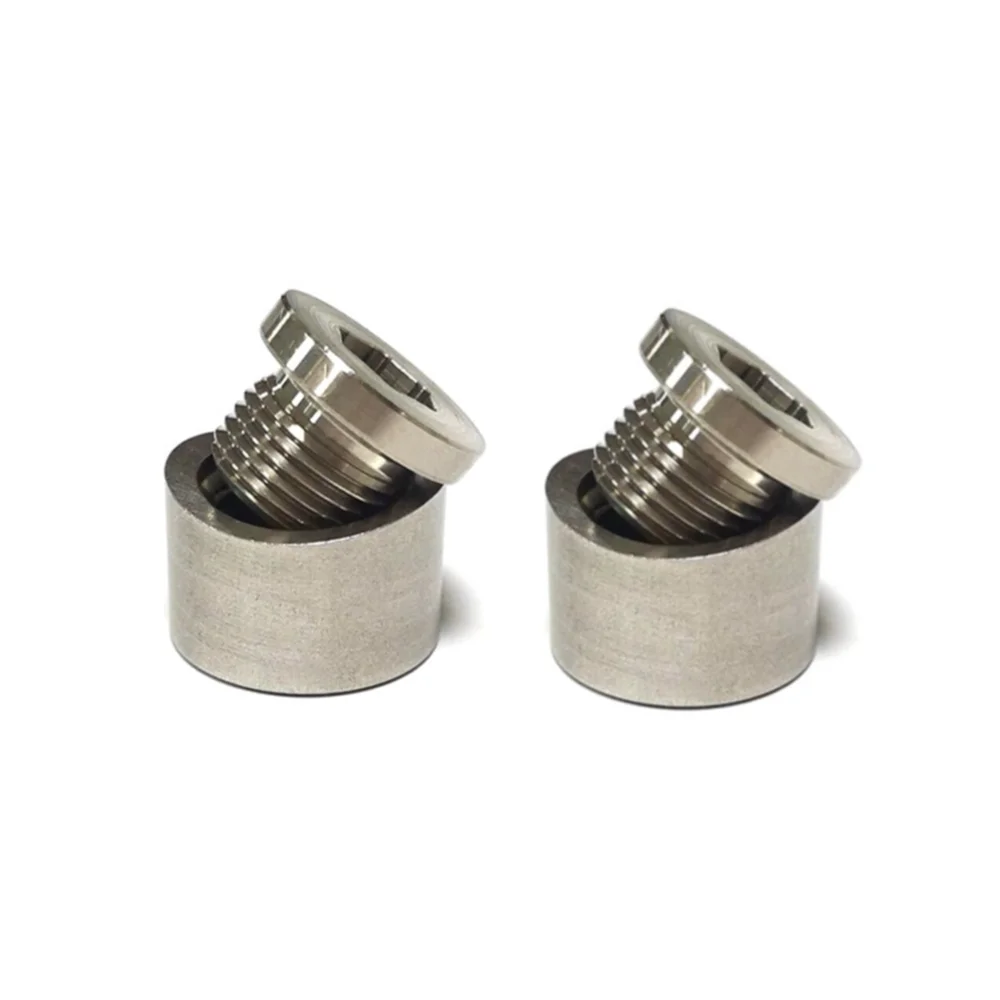 2 Bungs/2 Plugs) O2 Sensor Oxygen Sensor Mounting Bungs And