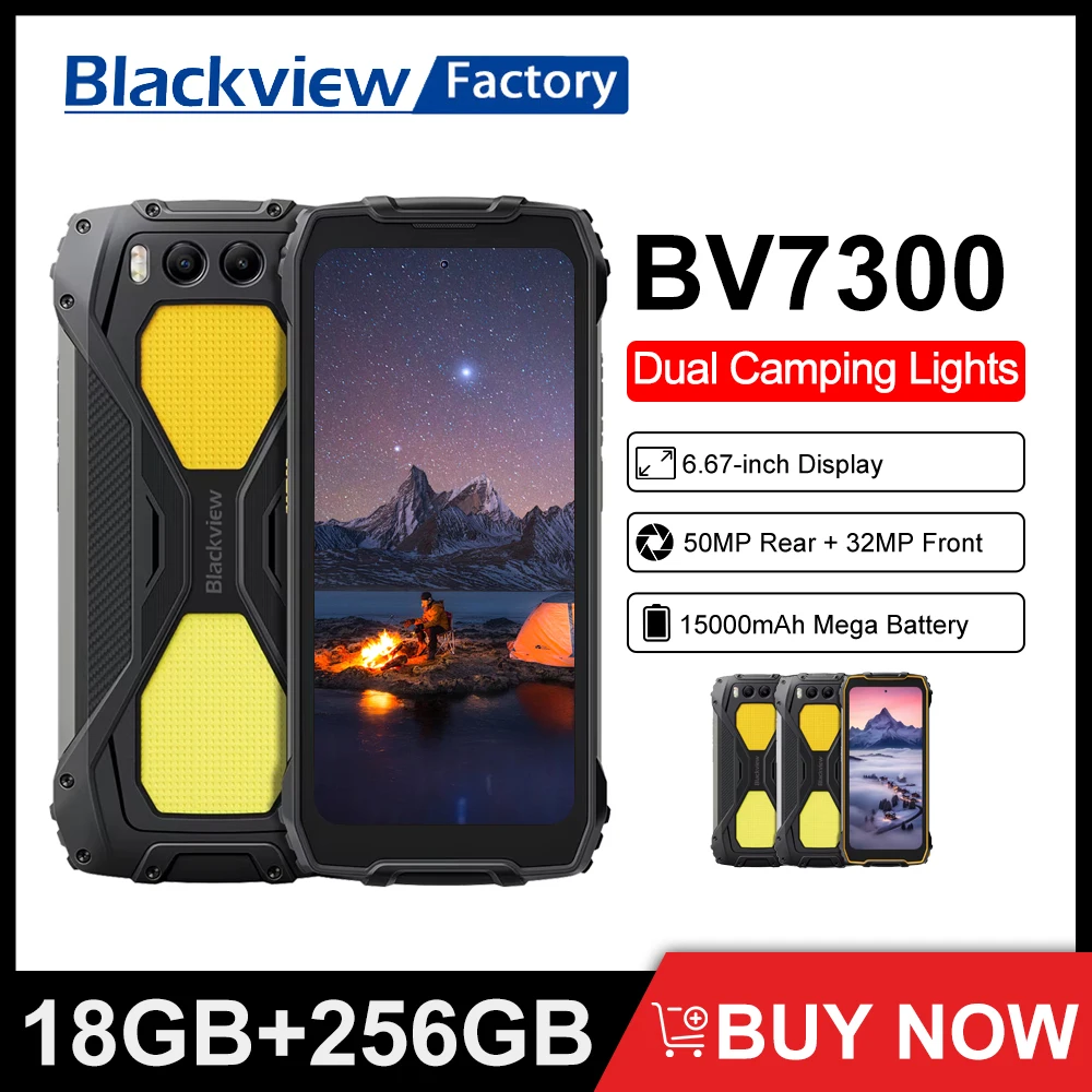 Blackview-BV7300スマートフォン,頑丈,18GB, 6GB,12 GB, 256GB