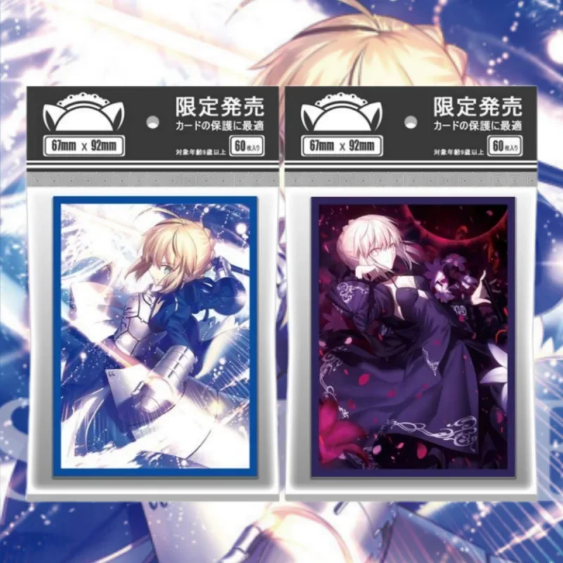

60pcs/Set Cards Sleeves Anime Fate Grand Order FGO Black Saber Self Made Anime Game Collect Protector Album Binder DIY Toy Gift