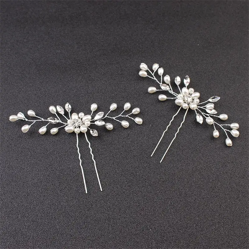 2023 Pearl Wedding Hair Pins Flower Bridal Hairpins Bridesmaid Hair Clips Hair Accessories Hairwear Jewelry