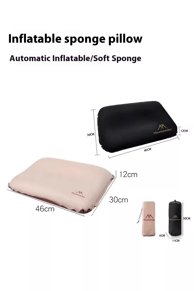 Mountainhiker Portable Self-Inflatable Camping Pillow 3D Ultralight Sponge Small Pillow Home Outdoor Camping Travel Pillow