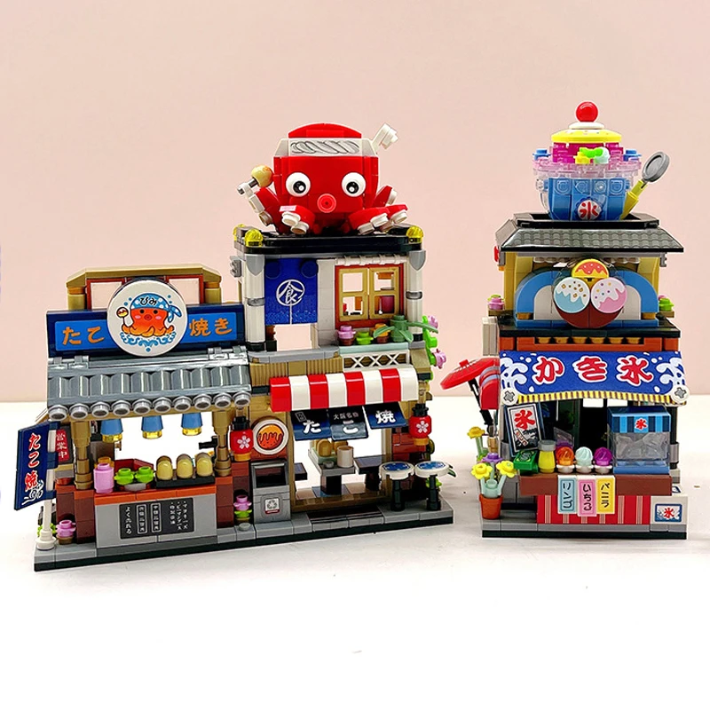 289pcs City Street Drinks Food Shop Building Blocks Brick Model Figure Toy for sale online 