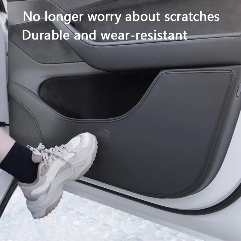 6-Seater Car Door Anti-Kick Leather Protector Pads – Anti-Scratch Side Panel Cover & Interior Decoration