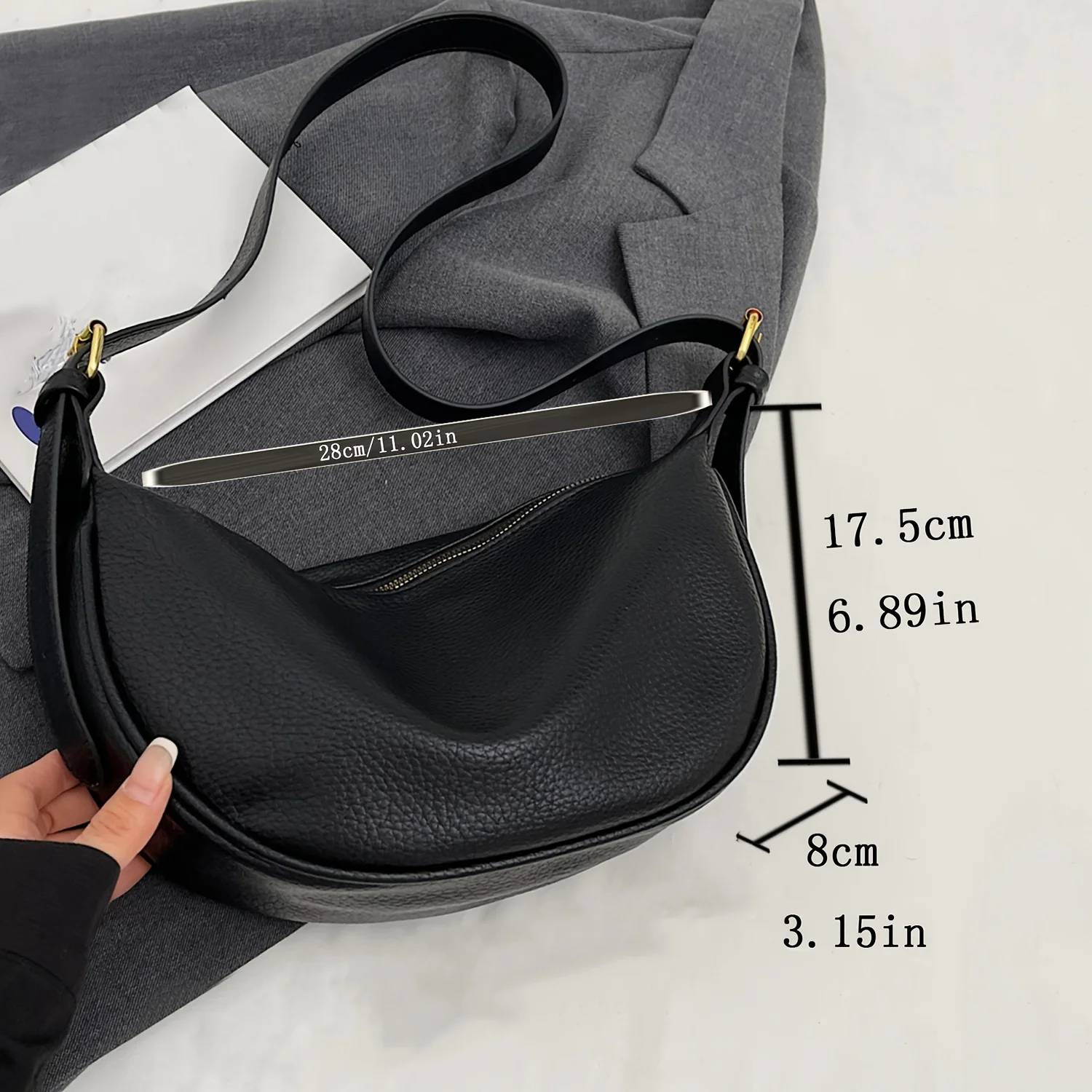 Luxury Women's Shoulder Bags PU Wallet Mobile Phone Dumpling Bag For Women Daily Commuting Crossbody Bag
