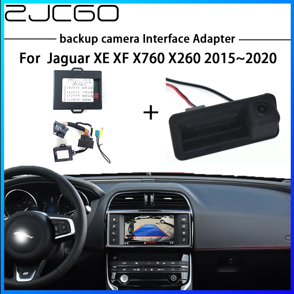 

ZJCGO HD Reversing Rear Camera For Jaguar XE XF X760 X260 2015~2020 Interface Adapter Backup Display Improve Decoder