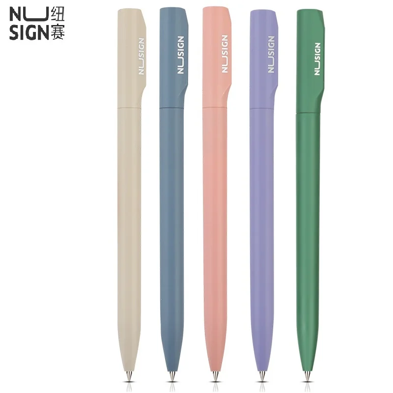 Deli Nusign 젤 펜 회전 볼펜, 블랙 잉크 스타일러스, 부드러운 쓰기, 사무실 학교 문구, Caneta 0.5mm
